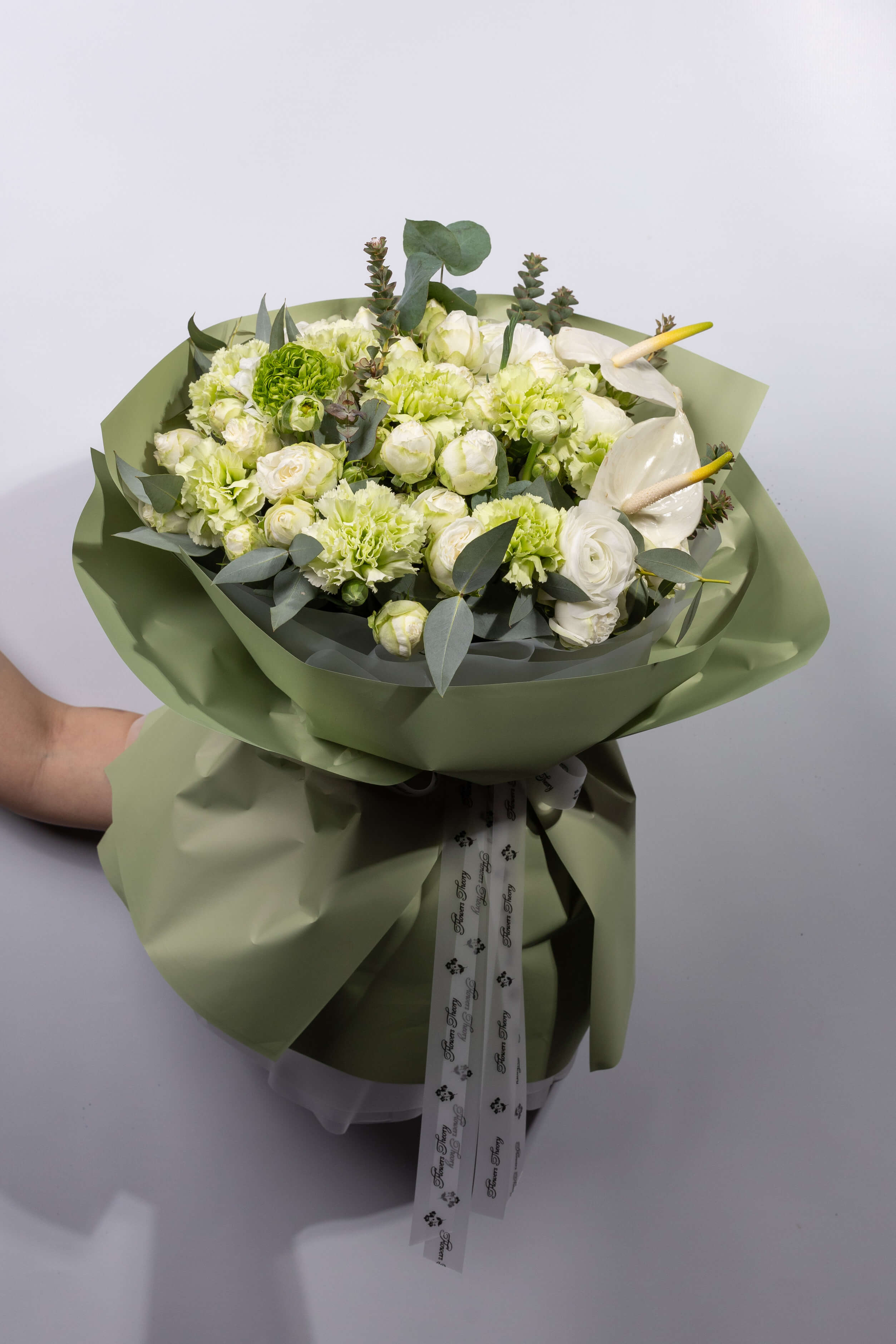 Букет «Свежий сад» с розами и антуриумом - Thumbnail 1 of 3 | Flowers Theory