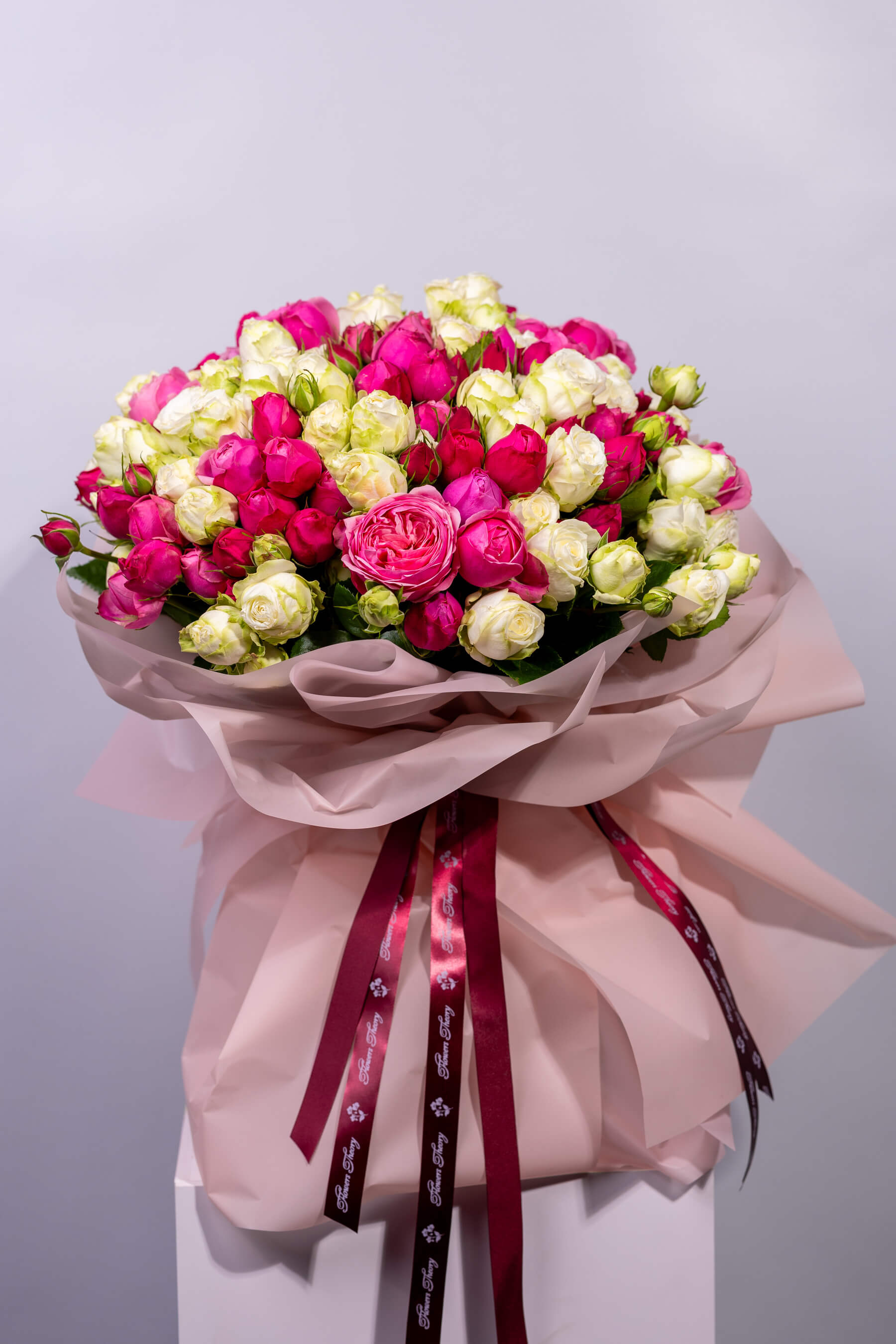 Blush Garden Bouquet - Pink & White Spray Peony Roses - Thumbnail 2 of 2 | Flowers Theory