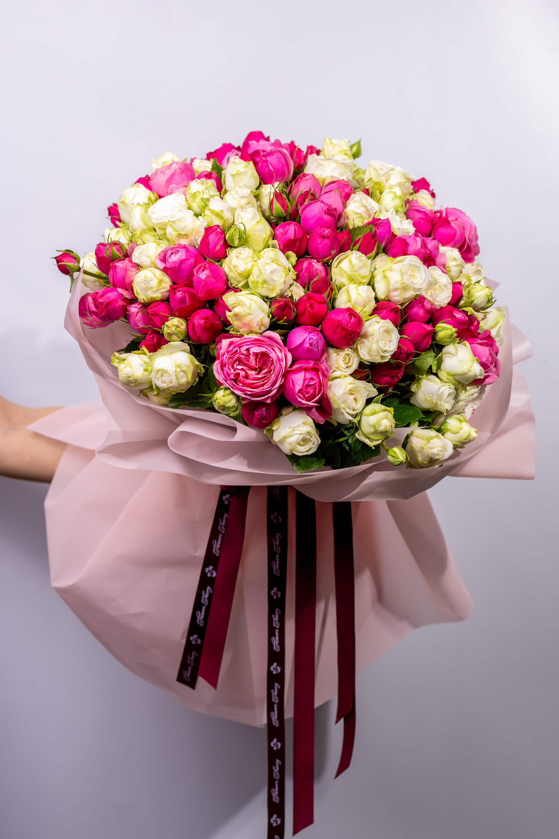 Blush Garden Bouquet - Pink & White Spray Peony Roses - Thumbnail 1 of 2 | Flowers Theory