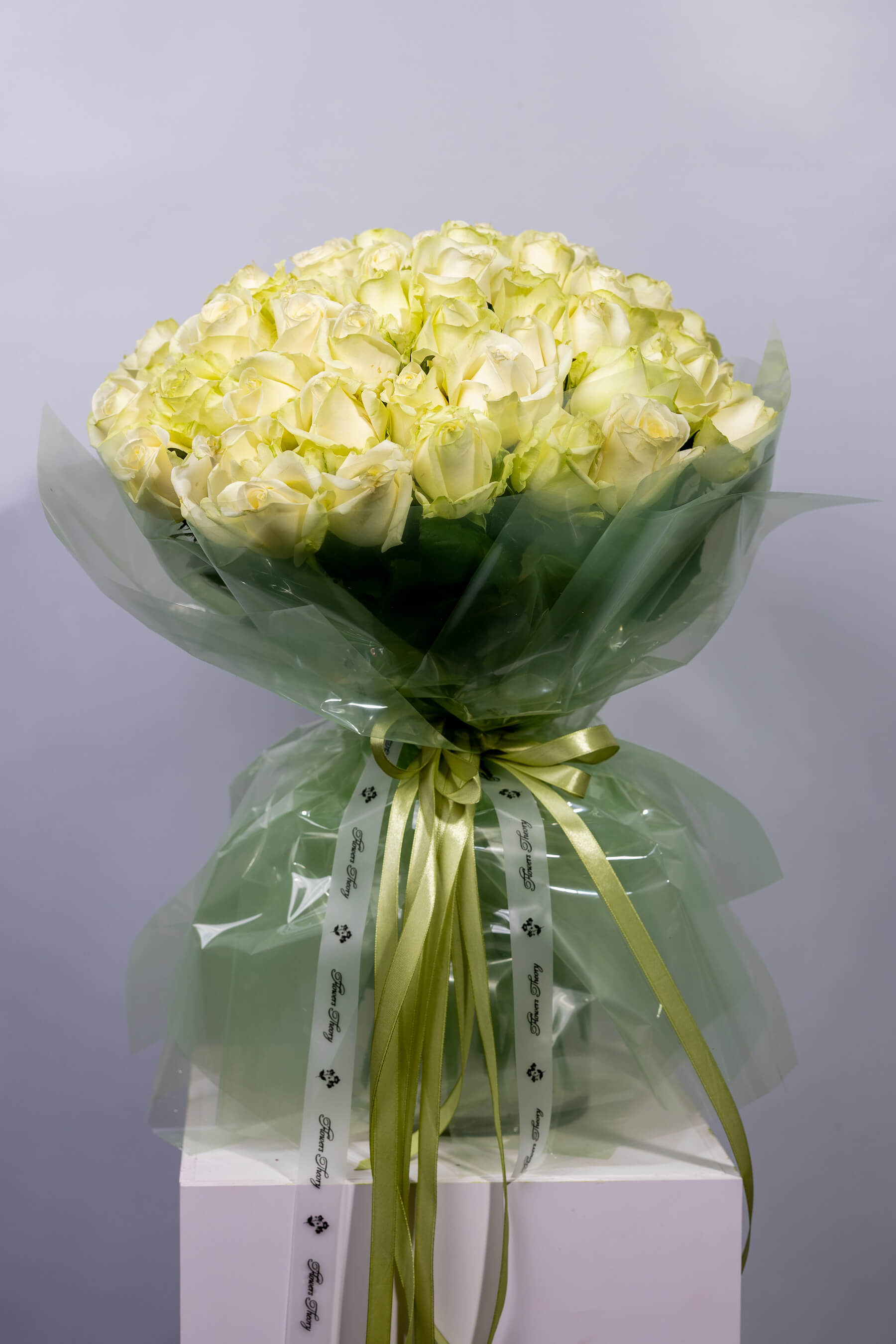 Pure Elegance Bouquet – Classic White Roses Arrangement - Thumbnail 2 of 2 | Flowers Theory