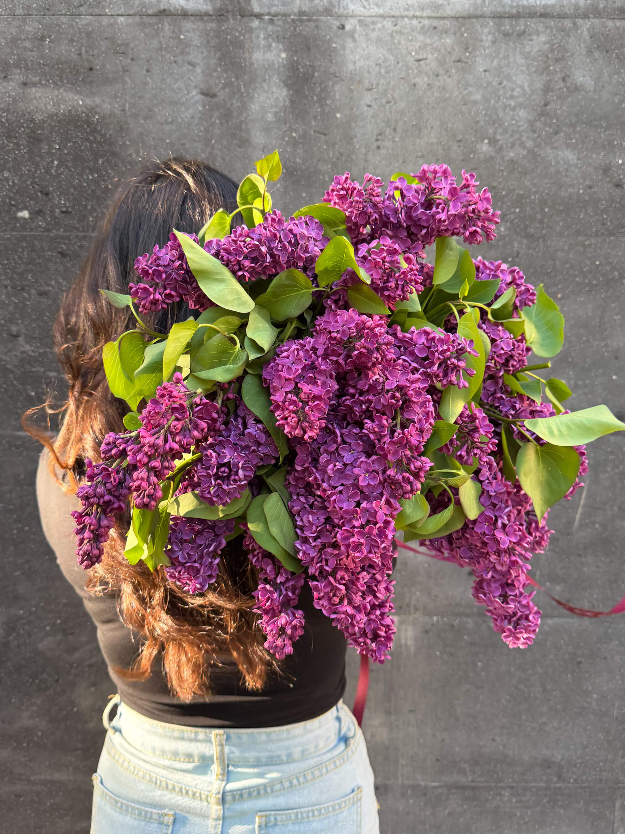 Букет тёмной сирени в насыщенных фиолетовых тонах - Thumbnail 1 of 3 | Flowers Theory